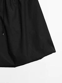 100% cotton balloon mini skirt