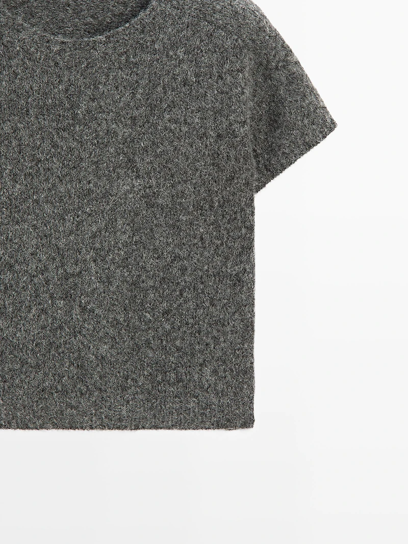 Short-staple alpaca wool jumper