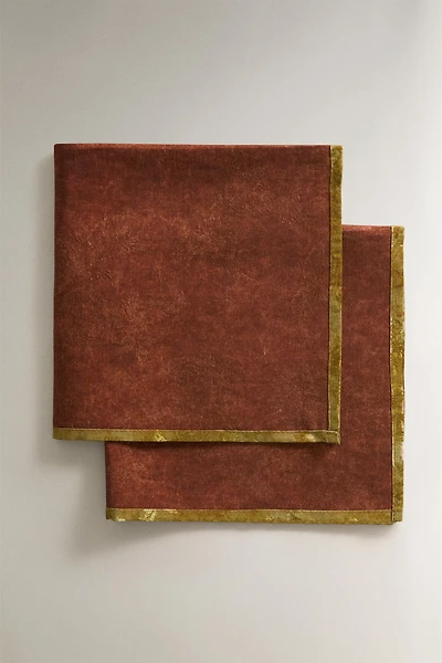 SERVIETTES DE TABLE RÉVERSIBLES SATINÉES (LOT DE 2) | MARISA BERENSON