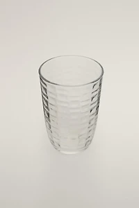 RAISED SQUARE-EFFECT TUMBLER
