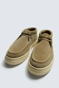 LEATHER RAISED SEAM SHOES