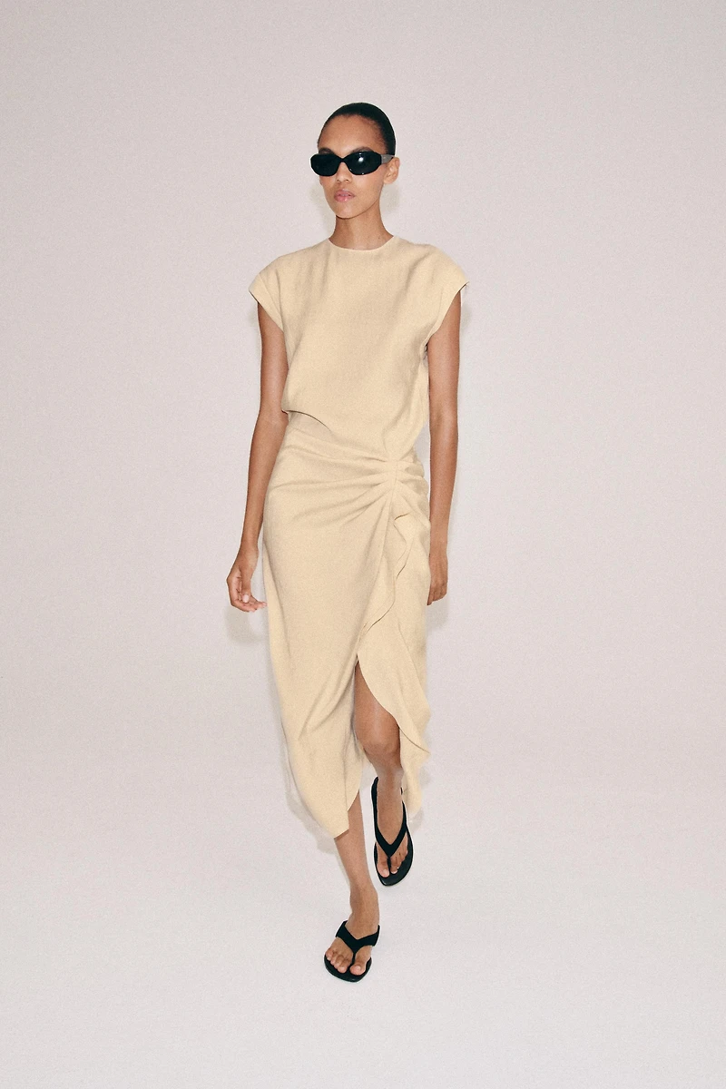 ZW COLLECTION RUFFLED MIDI DRESS