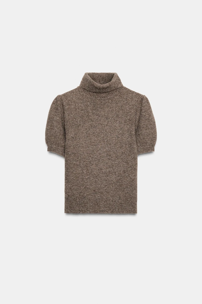 PUFF SHORT SLEEVE KNIT JUMPER