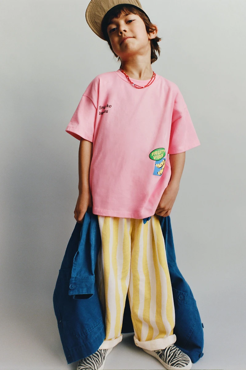 PANTALON À RAYURES VAGUES