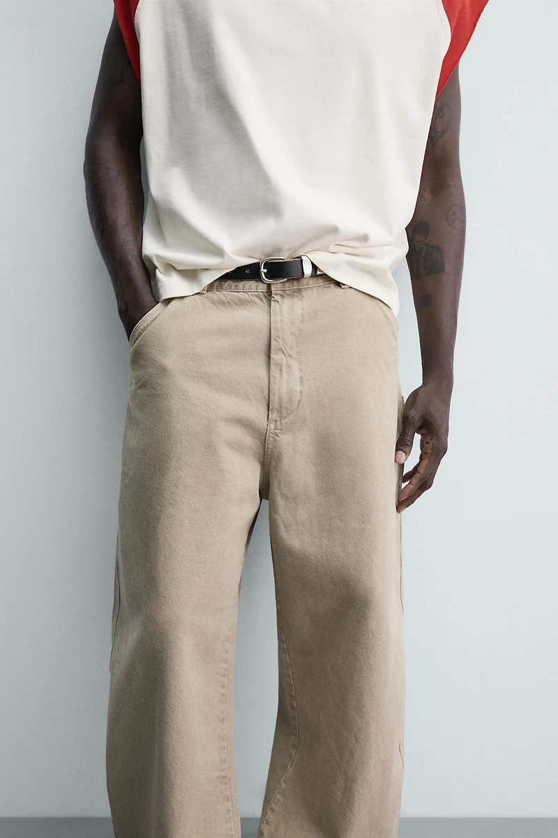 WASHED BALLOON FIT PANTS