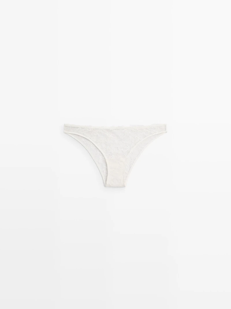 Culotte dentelle ondulée