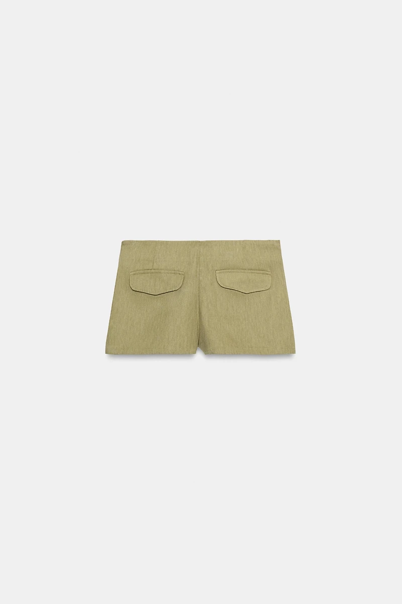 BUTTON MINI SHORTS
