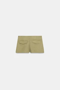 BUTTON MINI SHORTS