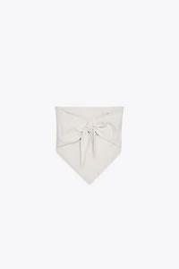 METALLIC THREAD HALTER TOP