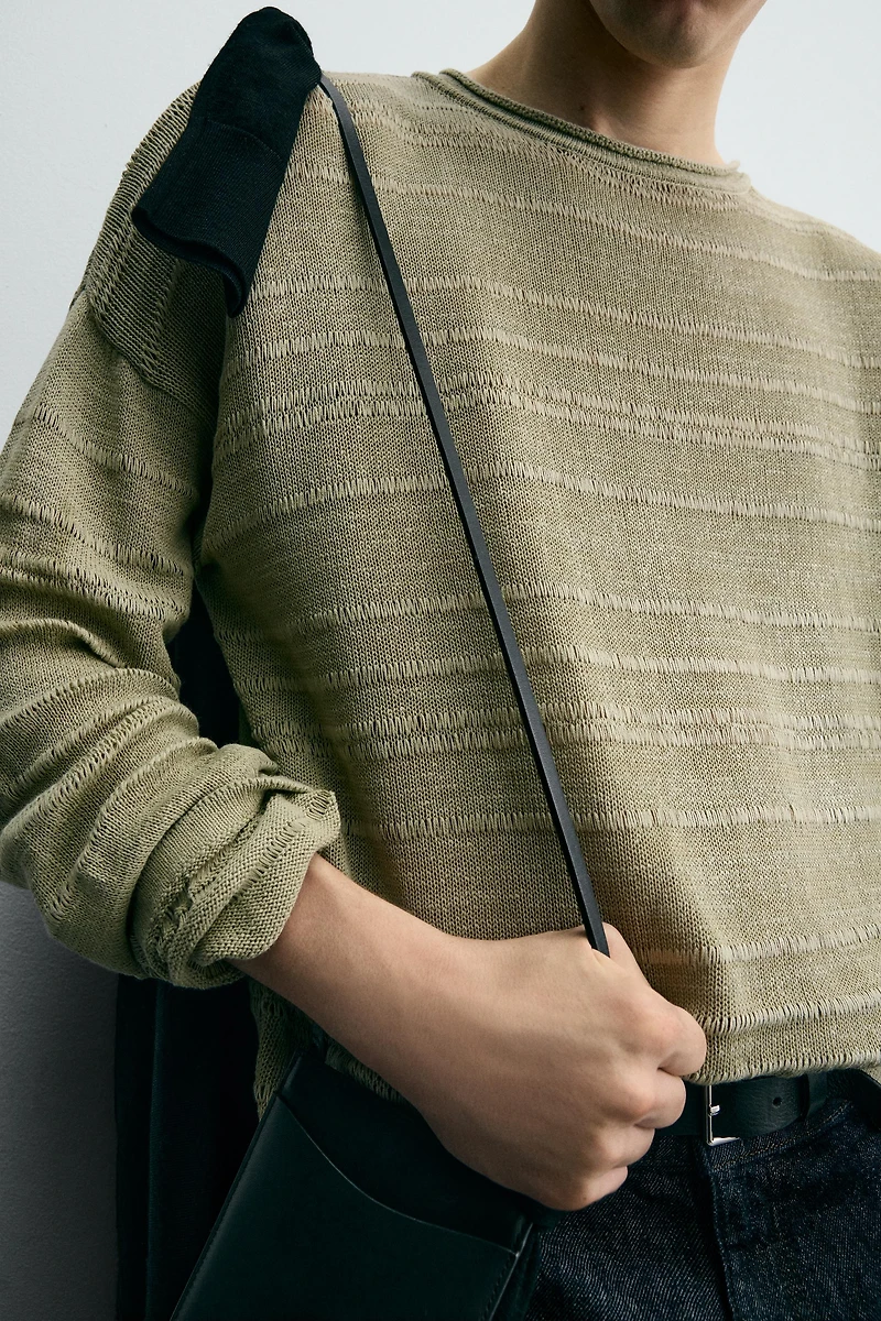 PULL EN JACQUARD À RAYURES