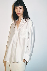 CHEMISE SATINÉE OVERSIZE
