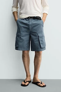 RELAXED FIT CARGO SHORTS
