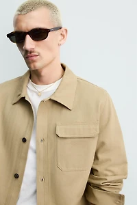 CROPPED FIT POCKET OVERSHIRT