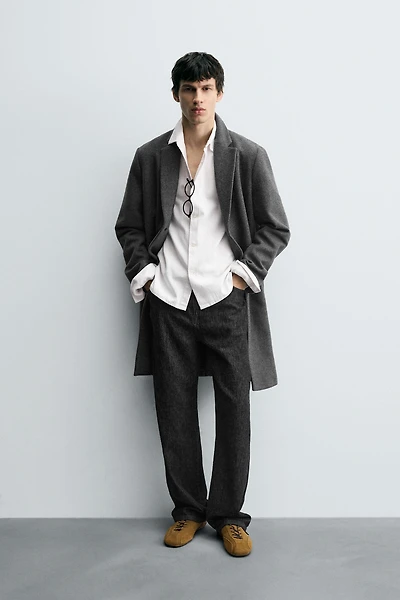 MANTEAU REGULAR FIT AVEC LAINE