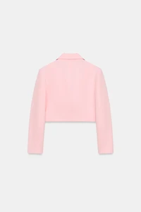 CROPPED BLAZER WITH SHOULDER PADS
