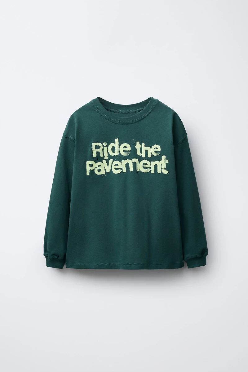 T-SHIRT À IMPRIMÉ INSCRIPTION