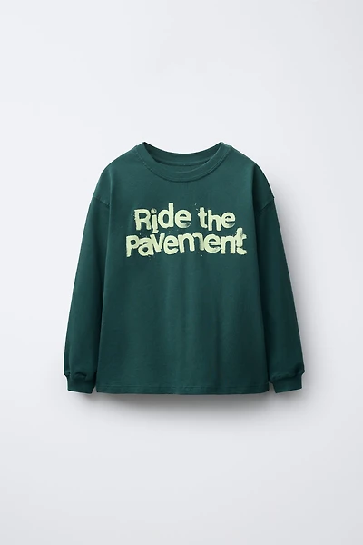 T-SHIRT À IMPRIMÉ INSCRIPTION