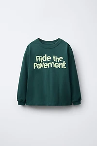 T-SHIRT À IMPRIMÉ INSCRIPTION