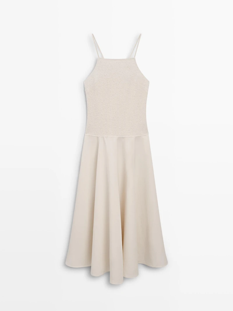 Long contrast dress