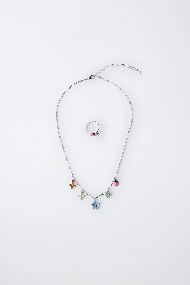 LOT COLLIER ET BAGUE FORMES