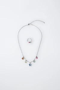 LOT COLLIER ET BAGUE FORMES