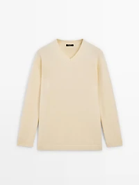 Pull en maille oversize à col V