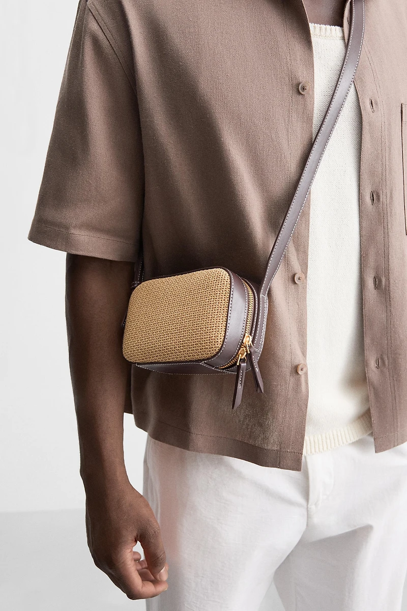 WOVEN CROSSBODY BAG