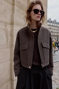 BLOUSON SOFT À COL MONTANT