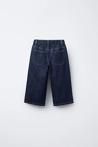 DRAWSTRING WIDE LEG JEANS