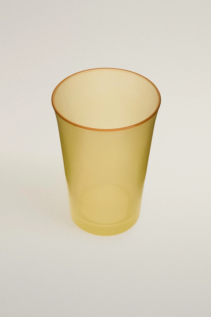 COLOURED GLASS TUMBLER