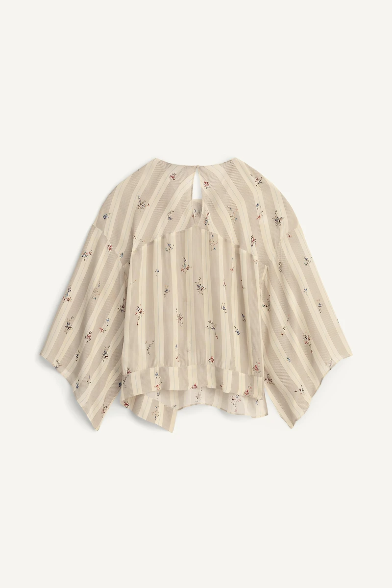 LIMITED EDITION FLORAL STRIPED BLOUSE