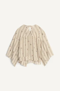 LIMITED EDITION FLORAL STRIPED BLOUSE