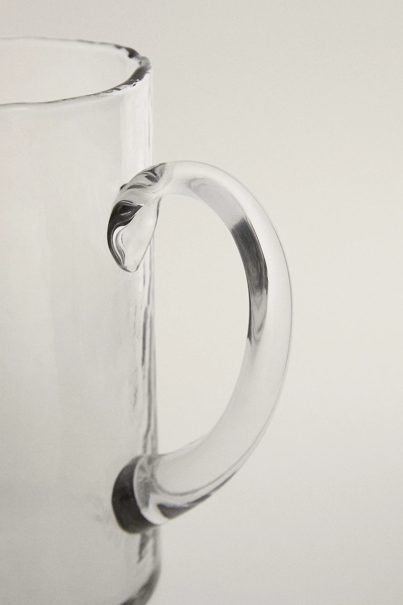 HAMMERED GLASS PITCHER