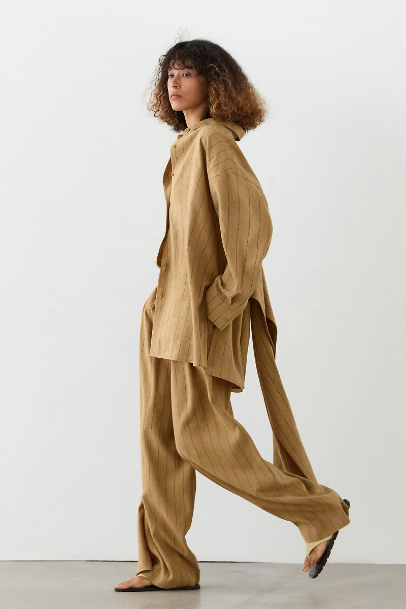 Pantalon wide leg à pinces