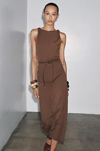 TEXTURED MAXI DRESS