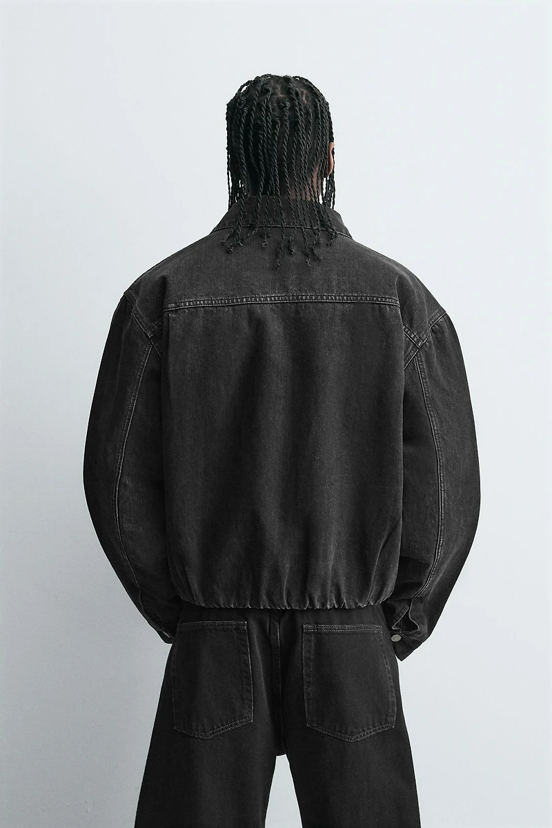 PADDED BOXY FIT DENIM JACKET