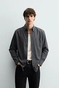 TEXTURED PLAID SHIRT