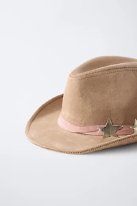 CHAPEAU COWGIRL ÉTOILES