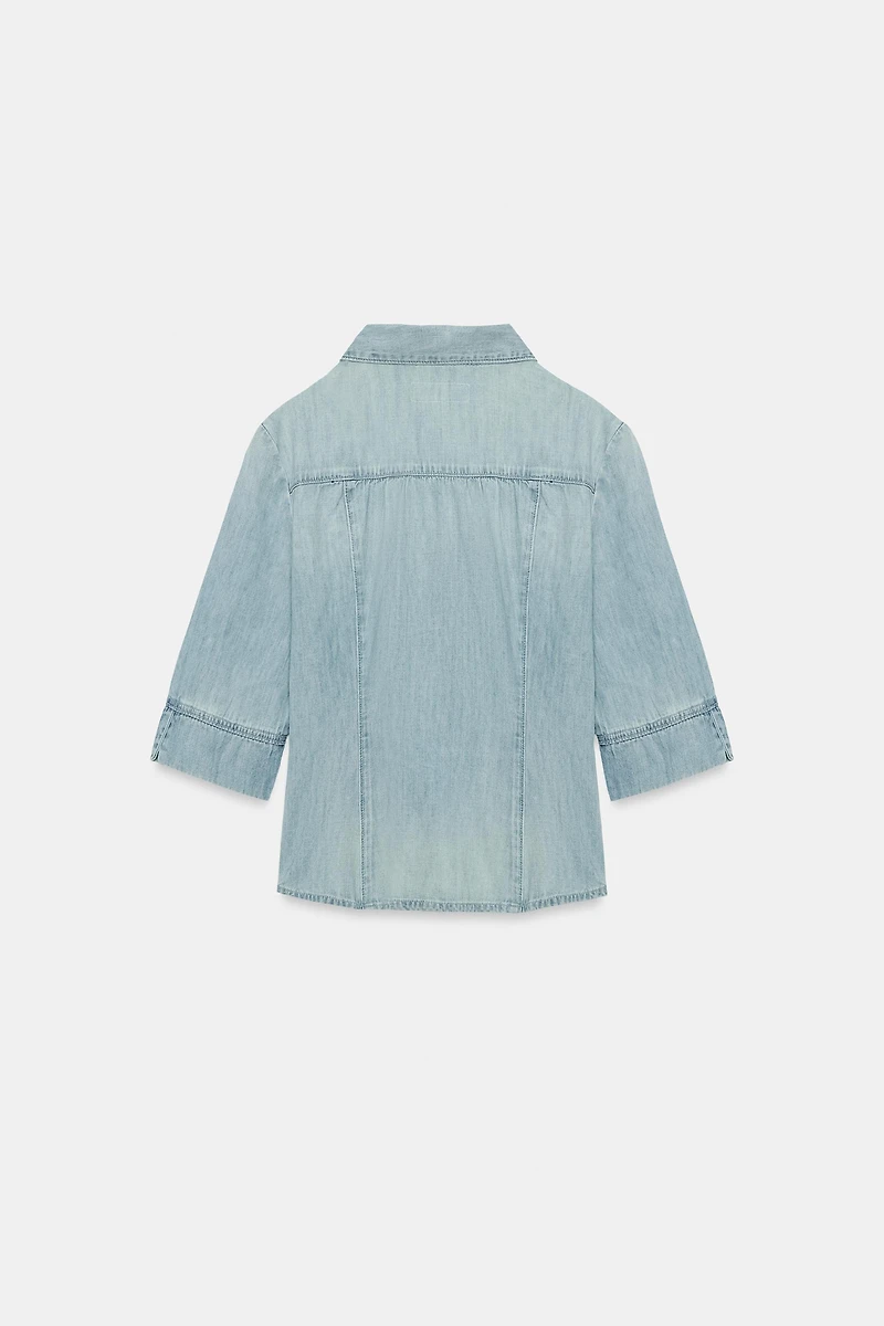 TRF FITTED DENIM SHIRT