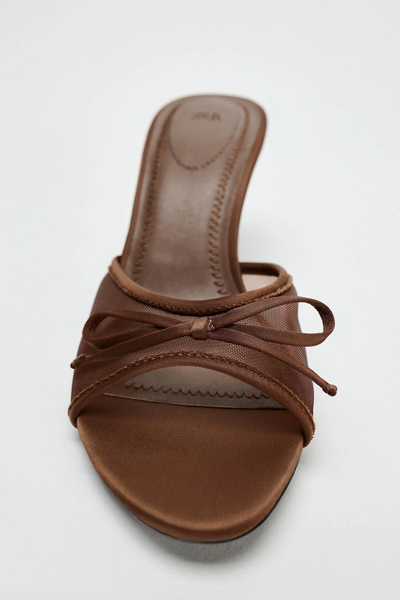 MESH BOW SANDALS