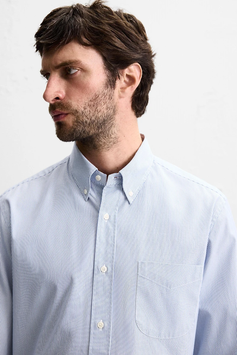 TEXTURED STRIPED SHIRT