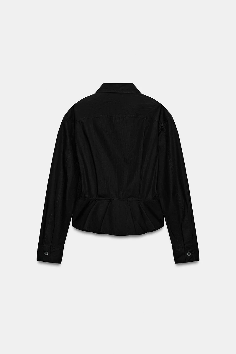 ZW COLLECTION BUTTONED PEPLUM SHIRT