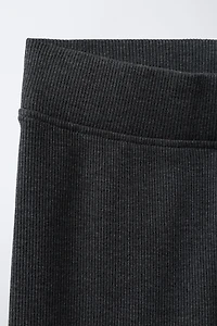 TEXT SWEATSHIRT AND RIBBED LEGGINGS SET