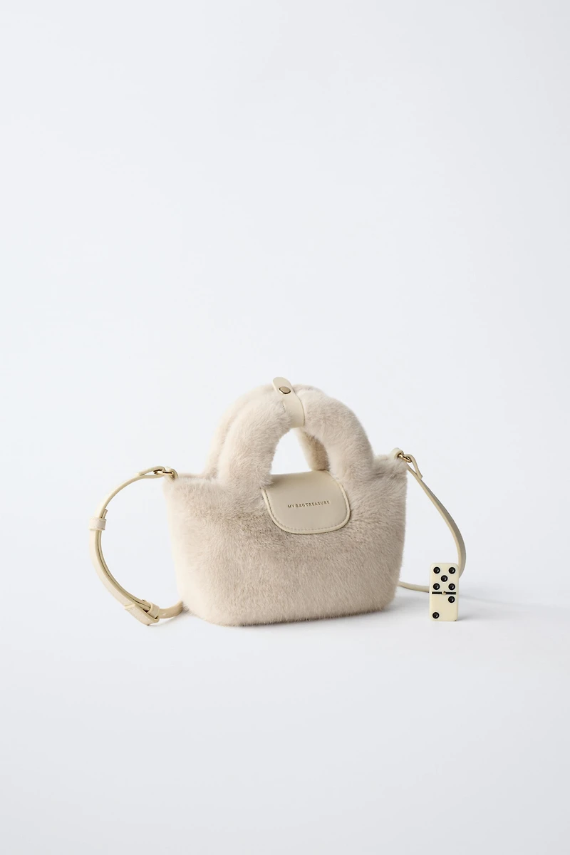 FAUX FUR CROSSBODY BAG