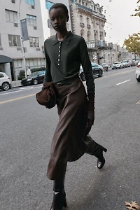 WOOL BLEND POLO SHIRT WITH POCKET