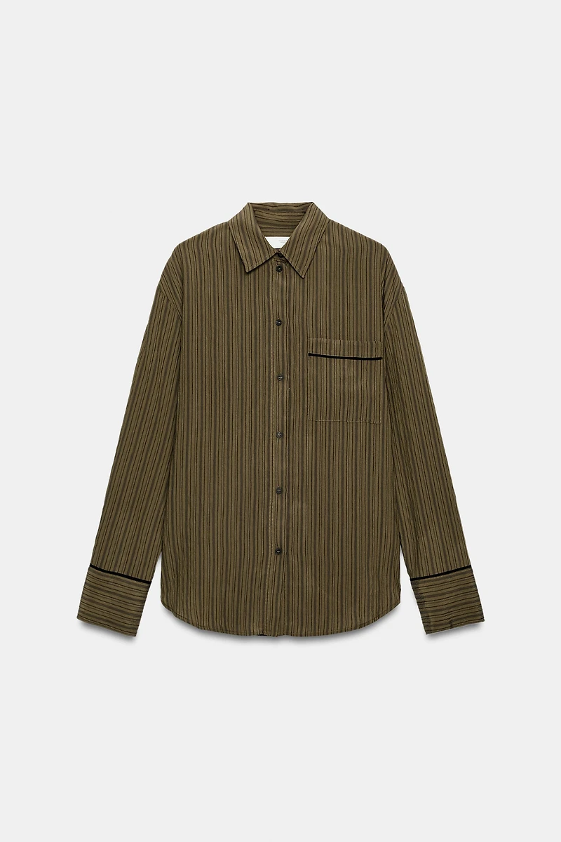 ZW COLLECTION FLOWY STRIPED SHIRT