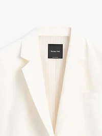 100% linen oversize blazer