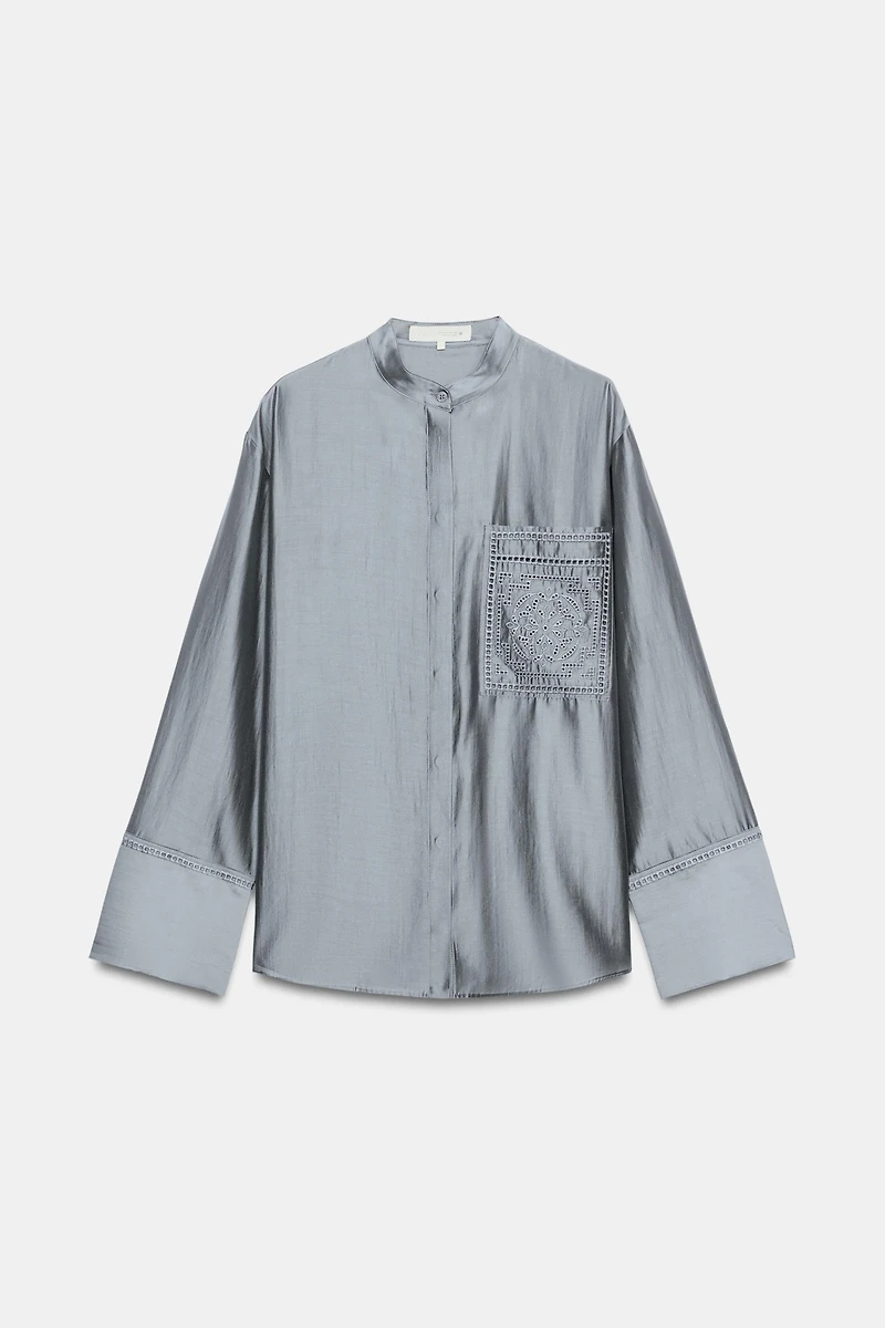 EMBROIDERED POCKET SHIRT ZW COLLECTION