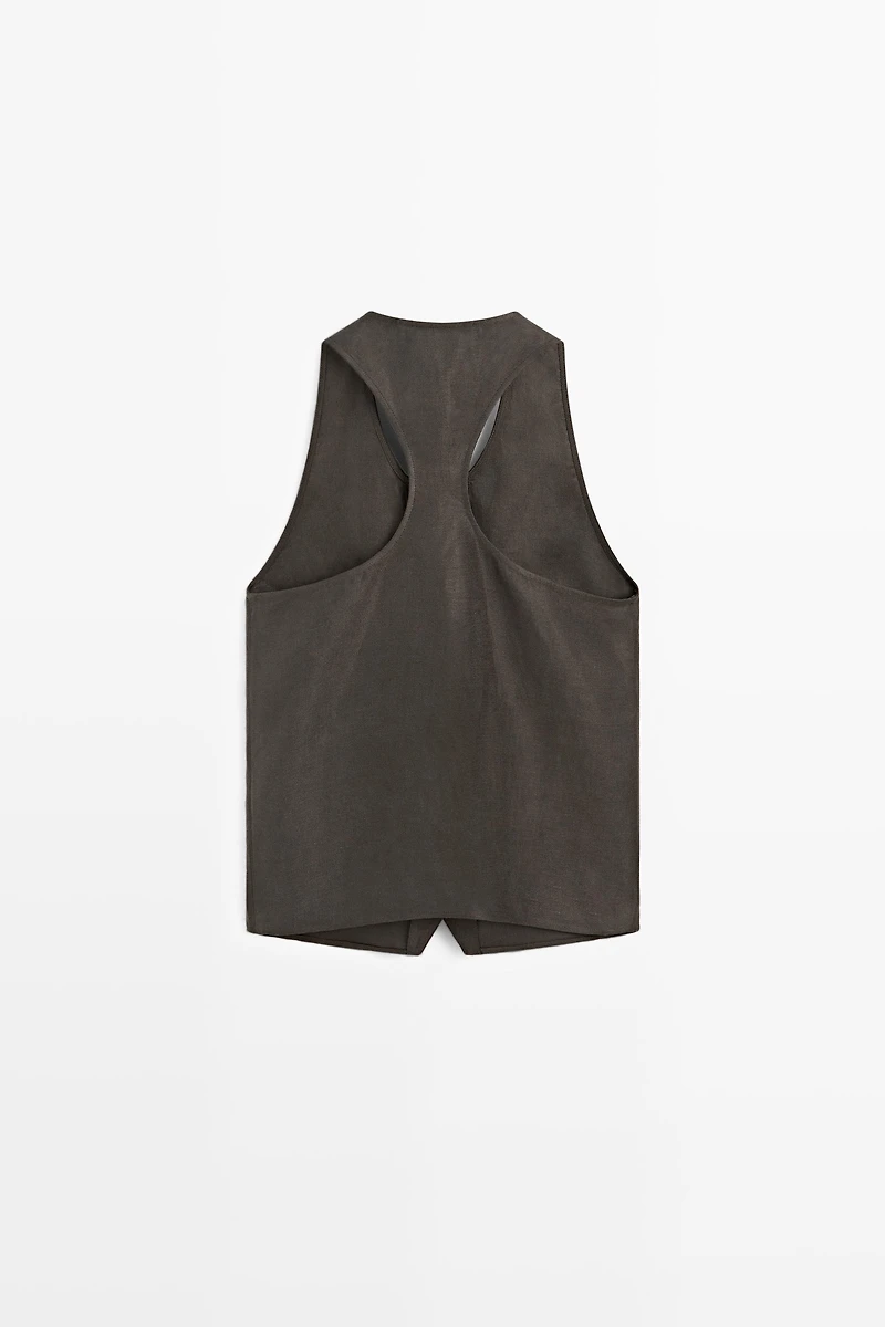 Gilet 100 % lin