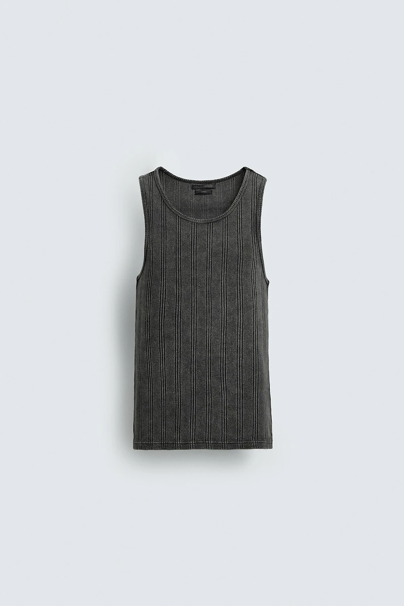 RIBBED KNIT TANK TOP